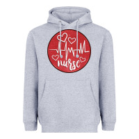 Heather Grey nurse coaster Heavyweight Hoodie - CowGirlArtShop