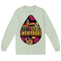 Matcha teardrop Hispanic Heritage Long Sleeve Tee - BundleAndBundleShop