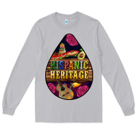 Moon Dust teardrop Hispanic Heritage Long Sleeve Tee - BundleAndBundleShop