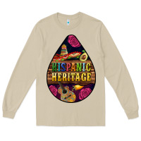 Mushroom teardrop Hispanic Heritage Long Sleeve Tee - BundleAndBundleShop