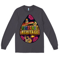 Smoke teardrop Hispanic Heritage Long Sleeve Tee - BundleAndBundleShop