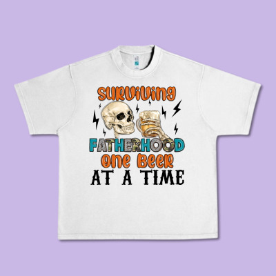 Surviving Fatherhood One Beer At A Time Urban Heavy Tee Designed By Maliassmallbusiness