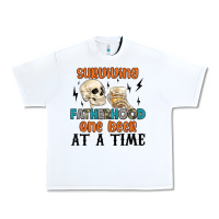 White surviving fatherhood one beer at a time Urban Heavy Tee - MaliasSmallBusiness