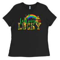 Black feeling lucky with coins Ladies Tee - AdoDesignShop