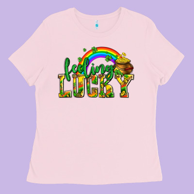 Feeling Lucky With Coins Ladies Tee Designed By Adodesignshop