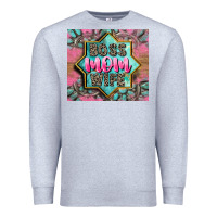 Heather Grey Boss mom wife Premium Sweatshirt - CowGirlArtShop