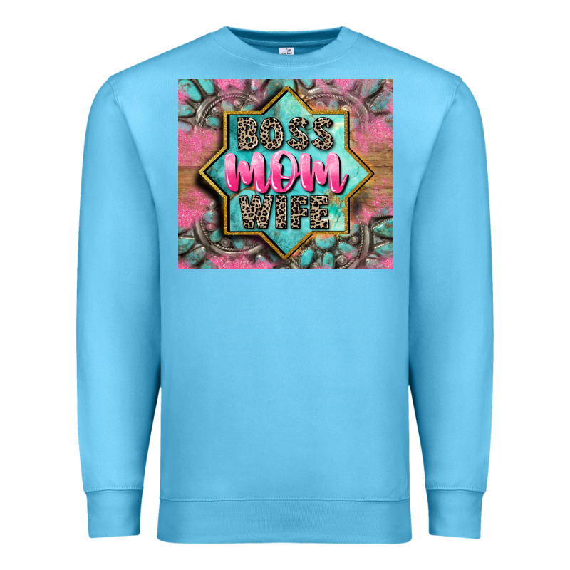 Boss Mom Wife Premium Sweatshirt by CowGirlArtShop | Teevron