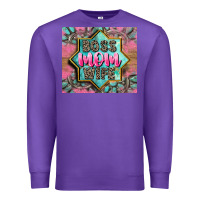 Purple Boss mom wife Premium Sweatshirt - CowGirlArtShop
