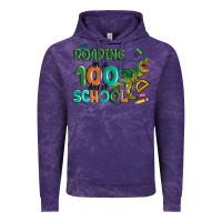 Cloud Purple roaring into 100 day of school Vintage Hoodie - MaliasSmallBusiness