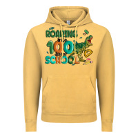 Vintage Mustard roaring into 100 day of school Vintage Hoodie - MaliasSmallBusiness