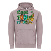 Vintage Zinc roaring into 100 day of school Vintage Hoodie - MaliasSmallBusiness