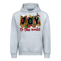 Heather Grey Joy To The World Urban Hoodie - FaDigitalArtStudio