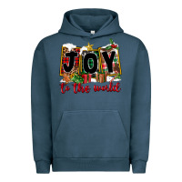 Pigment Midnight Navy Joy To The World Urban Hoodie - FaDigitalArtStudio