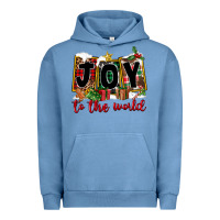 Pigment Pebble Blue Joy To The World Urban Hoodie - FaDigitalArtStudio