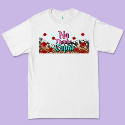 No Thanks Cupid Premium Tee Designed By Adodesignshop