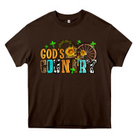 Chocolate Brown gods country Heavy Core Tee - AdoDesignShop
