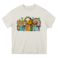 Cream gods country Heavy Core Tee - AdoDesignShop