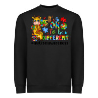 Black it s ok to be different giraffe Heavyweight Sweatshirt - LillyAllenDesigns
