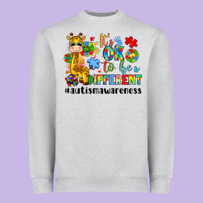 It S Ok To Be Different Giraffe Heavyweight Sweatshirt Designed By Lillyallendesigns