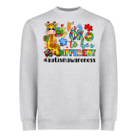 Heather Grey it s ok to be different giraffe Heavyweight Sweatshirt - LillyAllenDesigns