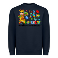 Navy it s ok to be different giraffe Heavyweight Sweatshirt - LillyAllenDesigns