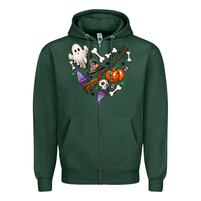 Love Halloween Zipper Hoodie by NancyCooperArtShop | Teevron
