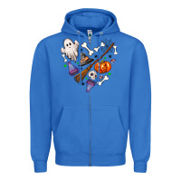 True Royal Love Halloween Zipper Hoodie - NancyCooperArtShop