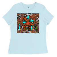 Baby Blue thankful turkey png Ladies Tee - JahusDesignShop