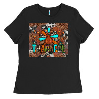 Black thankful turkey png Ladies Tee - JahusDesignShop