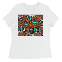 White thankful turkey png Ladies Tee - JahusDesignShop