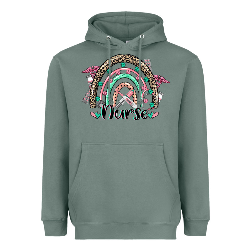 Nurse Rainbow Heavyweight Hoodie by CowGirlArtShop | Teevron