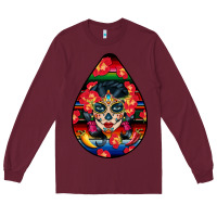 Burgundy Hispanic Heritage Long Sleeve Tee - BundleAndBundleShop