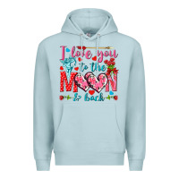 Blue Mist I love you to the moon and back Valentine's Day Premium Hoodie - HowdyJamesFarm