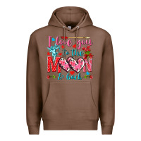 Chestnut I love you to the moon and back Valentine's Day Premium Hoodie - HowdyJamesFarm