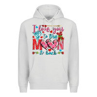 Dove Grey I love you to the moon and back Valentine's Day Premium Hoodie - HowdyJamesFarm