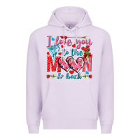 Lilac I love you to the moon and back Valentine's Day Premium Hoodie - HowdyJamesFarm