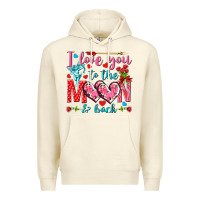 Sandshell I love you to the moon and back Valentine's Day Premium Hoodie - HowdyJamesFarm