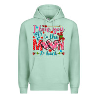 Seafoam I love you to the moon and back Valentine's Day Premium Hoodie - HowdyJamesFarm