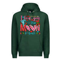Sports Green I love you to the moon and back Valentine's Day Premium Hoodie - HowdyJamesFarm