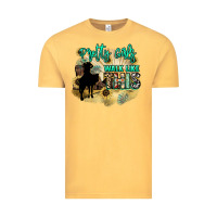 Vintage Mustard pretty girls walk like this Vintage Tee - NancyCooperArtShop