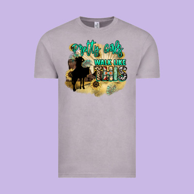 Pretty Girls Walk Like This Vintage Tee Designed By Nancycooperartshop