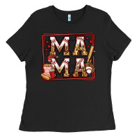 Black baseball mama Ladies Tee - Jasminsmagicworld