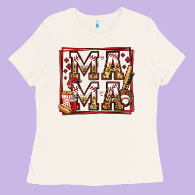 Baseball Mama Ladies Tee Designed By Jasminsmagicworld