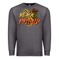 Charcoal Heather Black and proud Premium Sweatshirt - HowdyJamesFarm