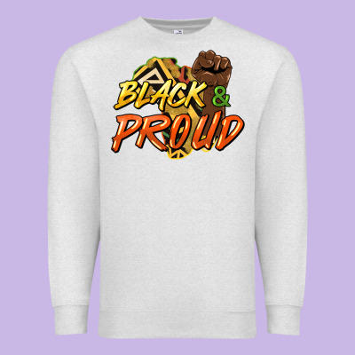 Black And Proud Premium Sweatshirt Designed By Howdyjamesfarm
