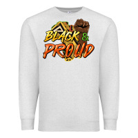 Oatmeal Heather Black and proud Premium Sweatshirt - HowdyJamesFarm