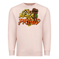 Pale Pink Black and proud Premium Sweatshirt - HowdyJamesFarm