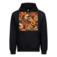 Black western skull aztec seamless pattern Urban Hoodie - BundleAndBundleShop