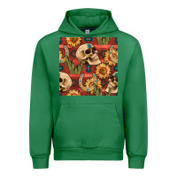Emerald western skull aztec seamless pattern Urban Hoodie - BundleAndBundleShop