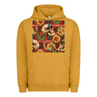 Pigment Peanut Butter western skull aztec seamless pattern Urban Hoodie - BundleAndBundleShop